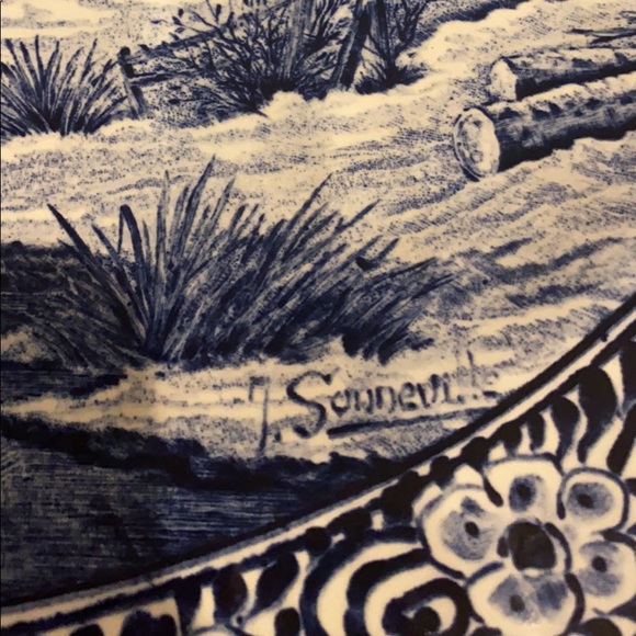 Authentic Antique Blue Delft Plate - Picture 4 of 4